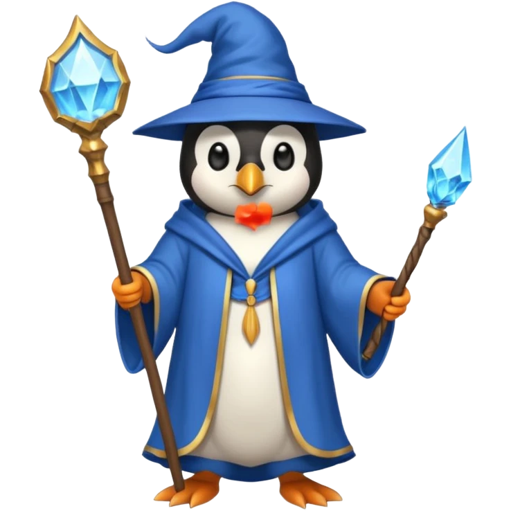 Penguin Wizard emoji
