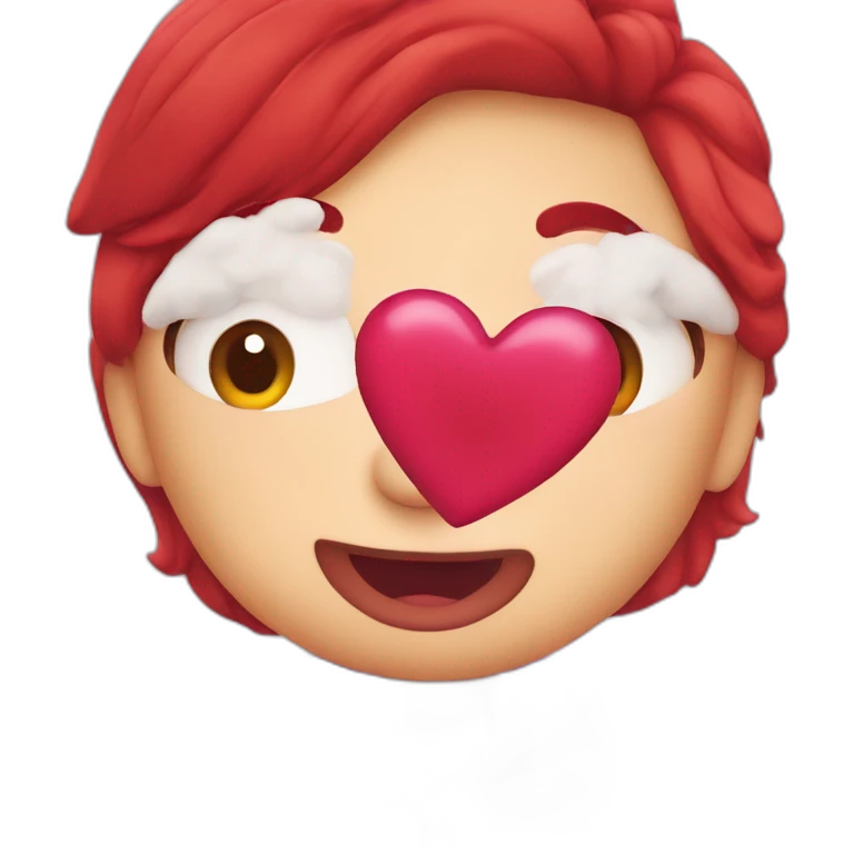 Un bisou dans un coeur emoji