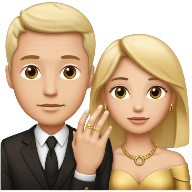 🤴🏻💍👸🏼 emoji