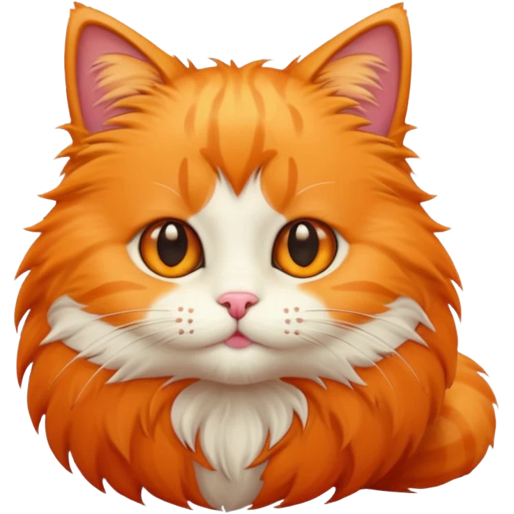 A cute cat emoji, orange color emoji