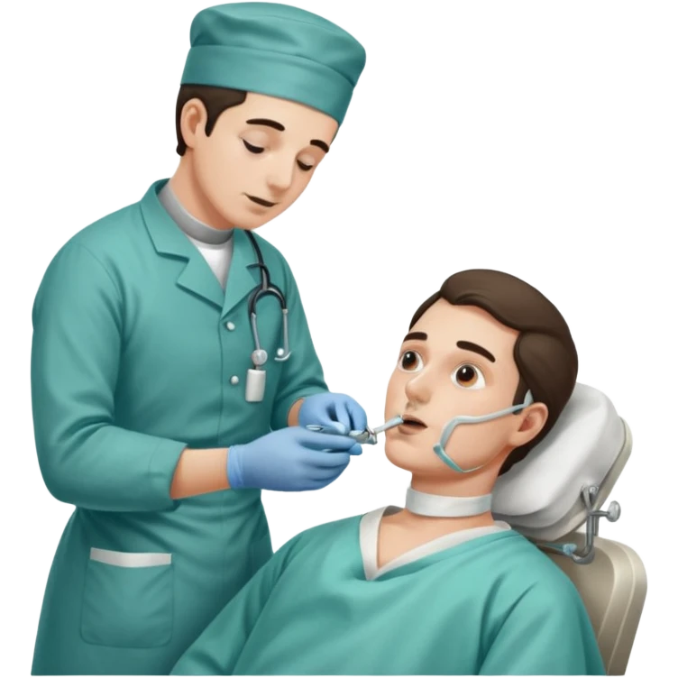 A victorian surgeon using chloroform as an anaesthetic on a patient during an operation emoji