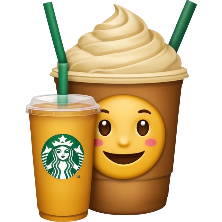 Quiero un emoji y tomándote un Starbucks emoji