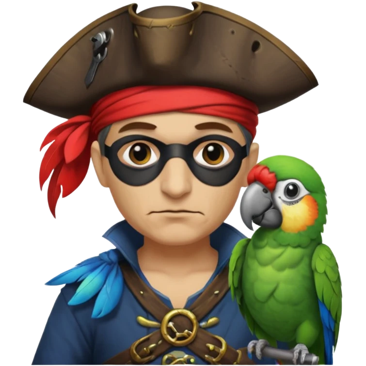 pirate and parrot emoji