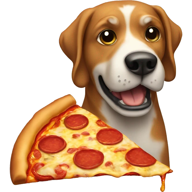 dog eat pizza emoji