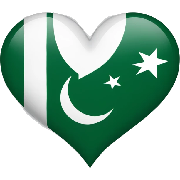 pakistan flag as a heart emoji  emoji