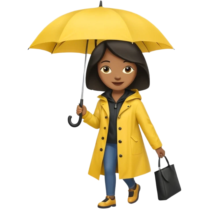 Street Umbrella Walker black woman emoji