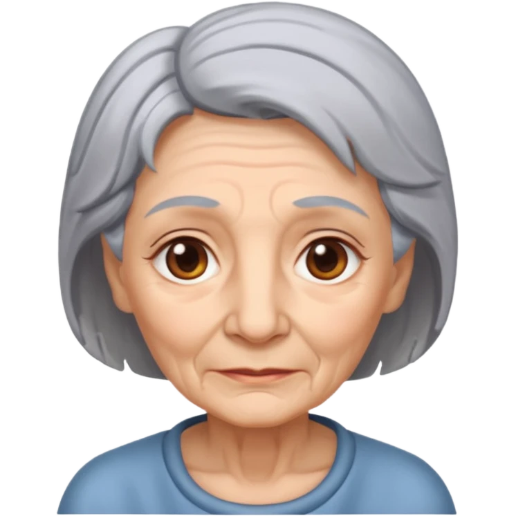 grey hair old woman emoji