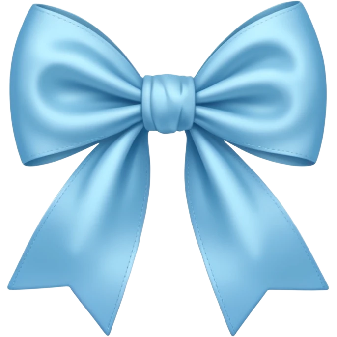 A pastel blue bow  emoji