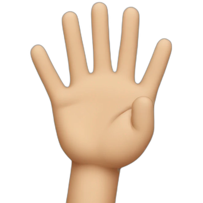 many fingers crossed emoji