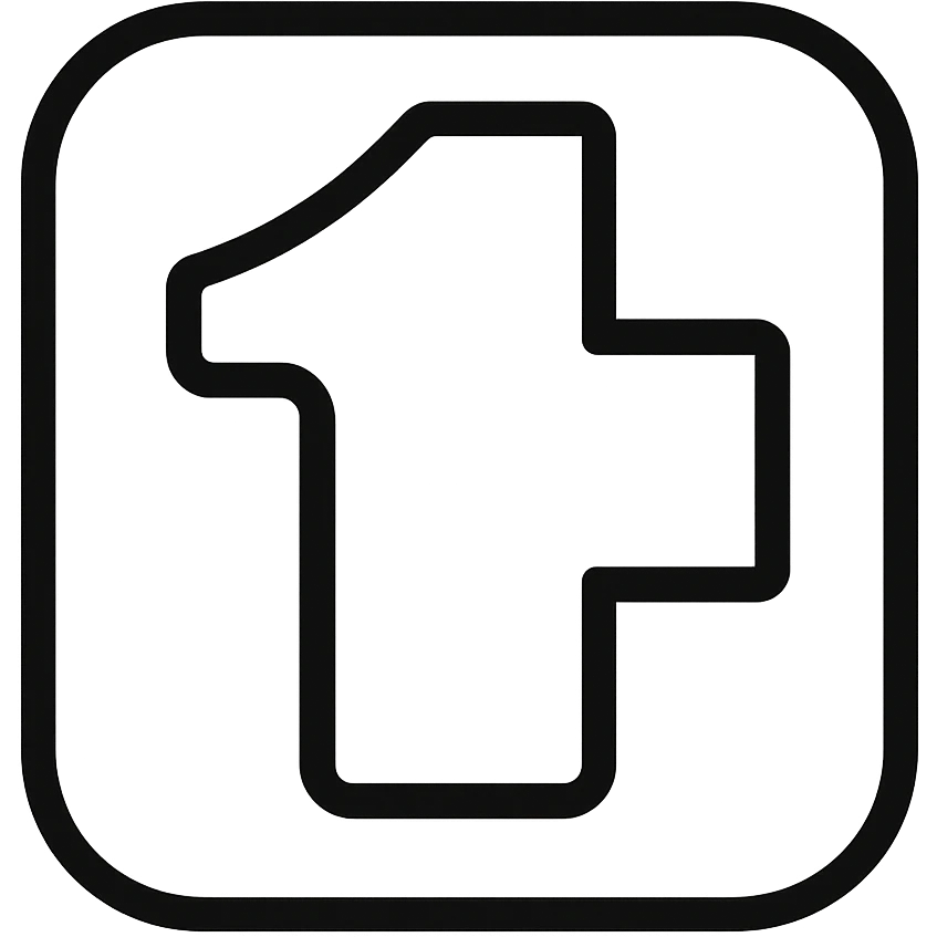 Design an emoji with the text 'C1' in a bold, angular font as shown in the reference image. The text should be white on a gray background with rounded corners. Maintain the style of a lineal color icon with black outlines. emoji