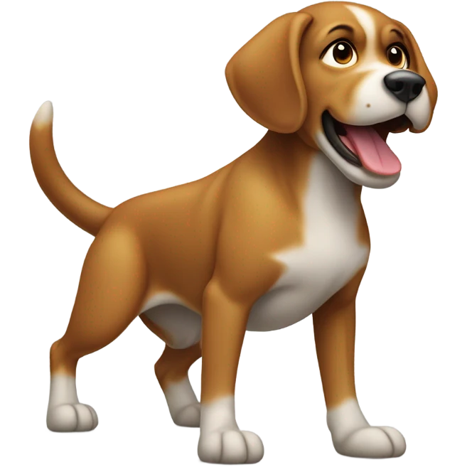 Pooping dog emoji