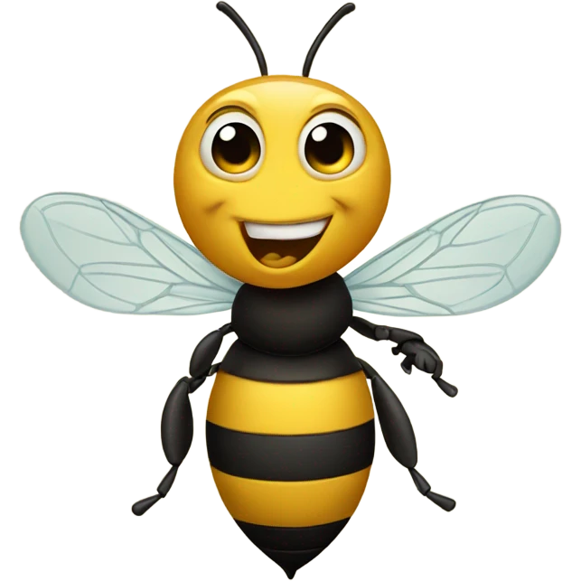 Bee pointing emoji