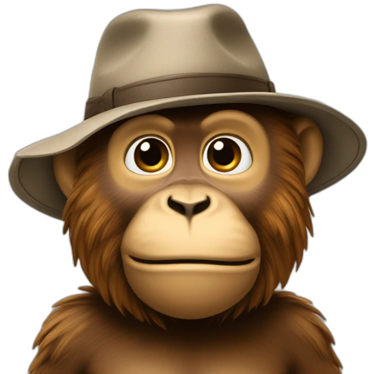 Un singe avec un chapeau sur la tête  emoji