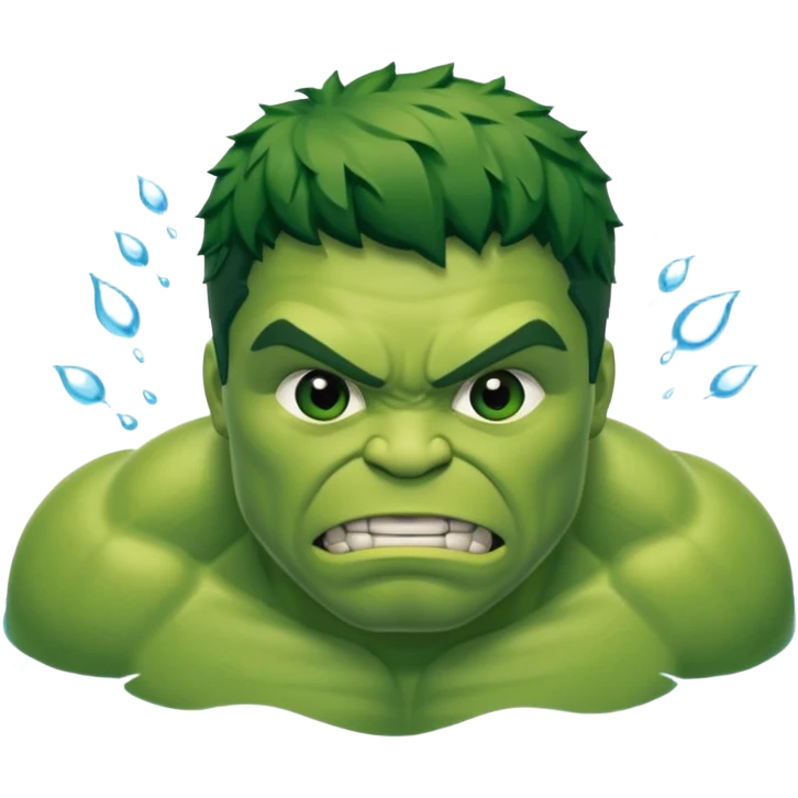 Hulk swimming emoji