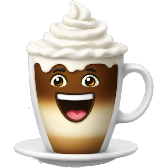 Coffee with whipped cream  emoji