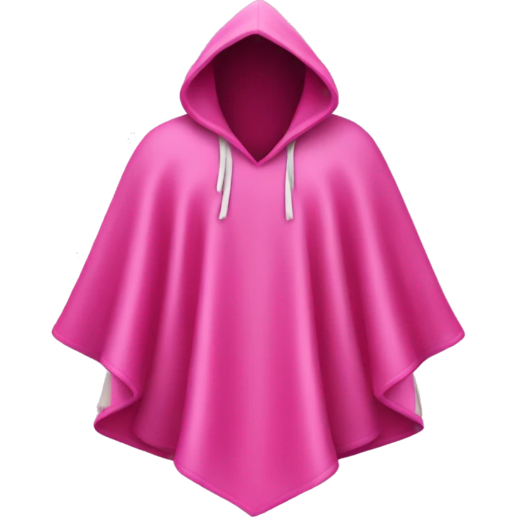 Pink hooded poncho emoji