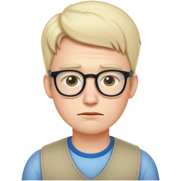 Tired nerd emoji