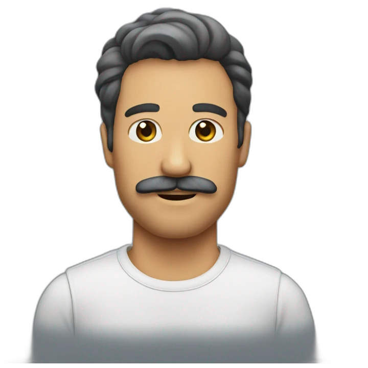 man with a beardstache emoji