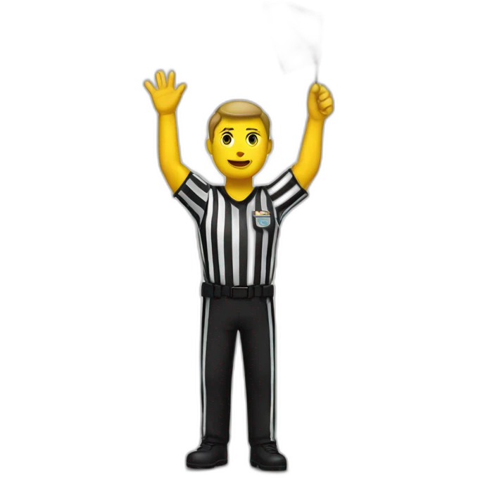 referee throws penalty flag emoji
