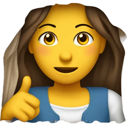 Mujer poniendo cortinas de tela en su ventana emoji