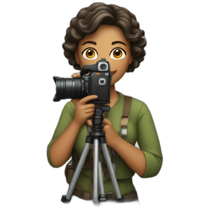 filmmaker woman with camera emoji
