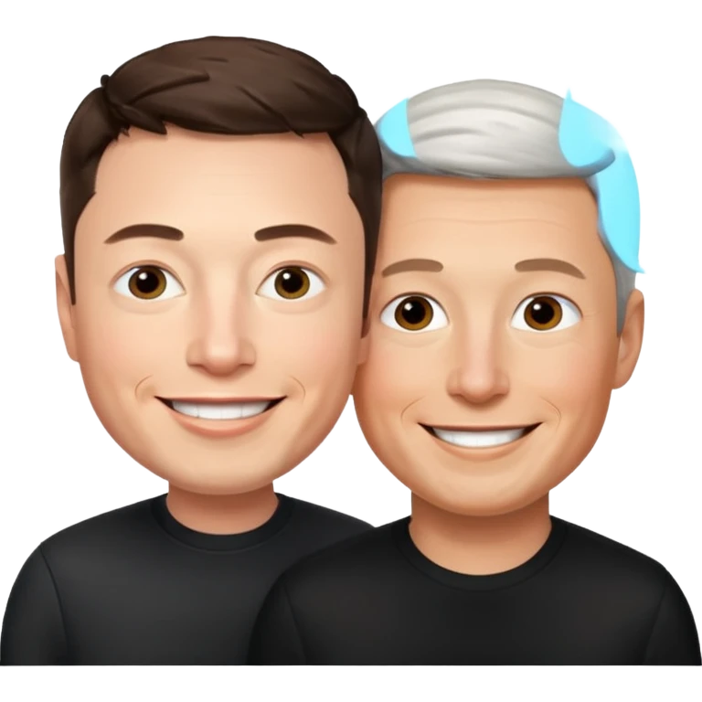 Elon musk and tim cook  emoji