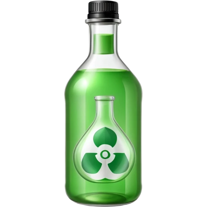 TRANSPARENT BOTTLE CAN SEE LIQUID INSIDE AND HAS"NON-TOXIC" AND "NON-HAZARDOUS" SIGN emoji