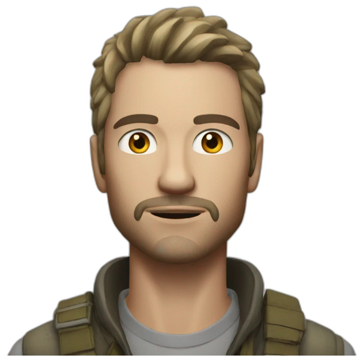 DayZ white survivor with stubble emoji
