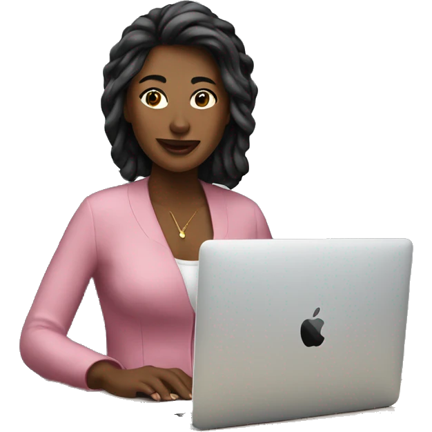Woman with rosa imac emoji