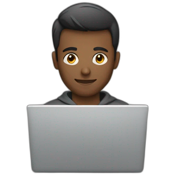 Man using laptop emoji