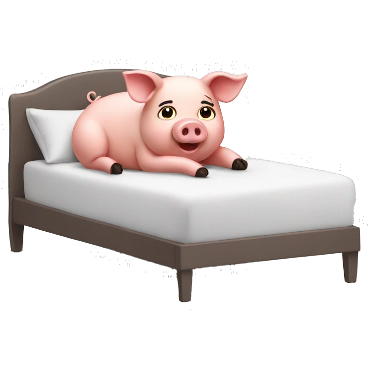 Piggy on a bed emoji