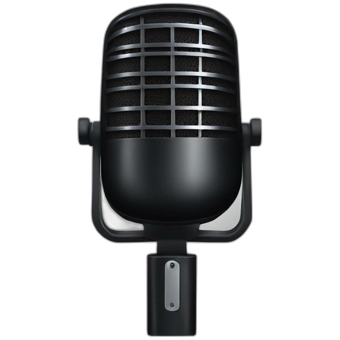 black microphone with pop protection emoji
