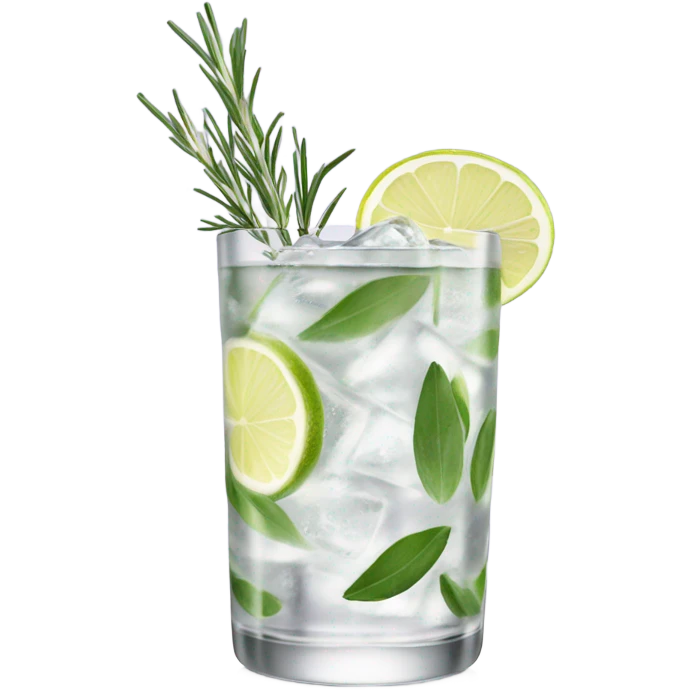 Gin tonic with lavender leaves emoji