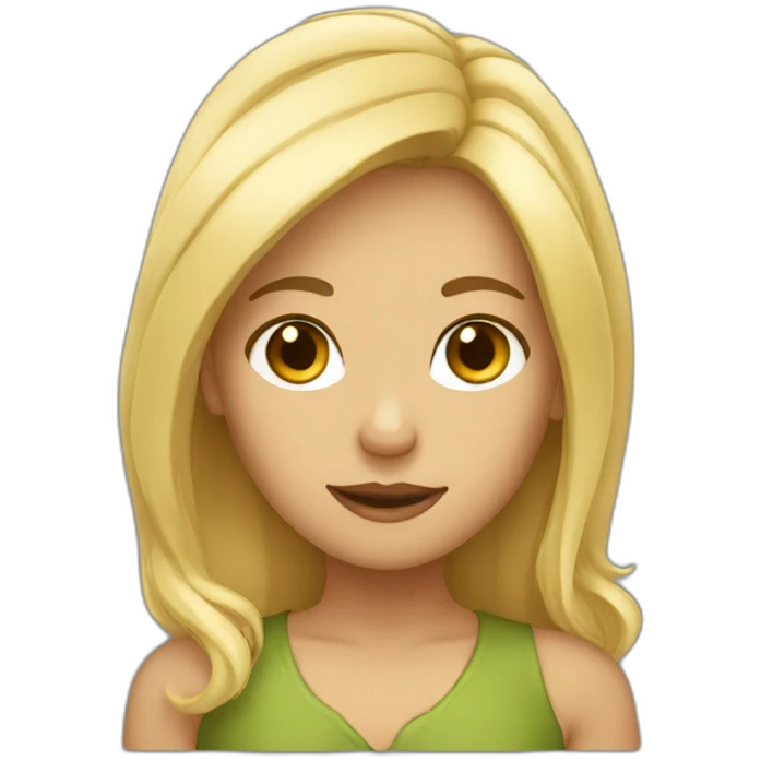 Blond therian girl emoji