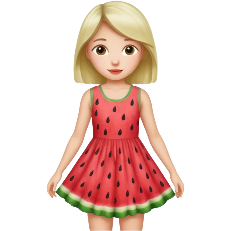 Kids in Fruit Clothes 
A girl in a watermelon dress with cute seed patterns.




































 emoji