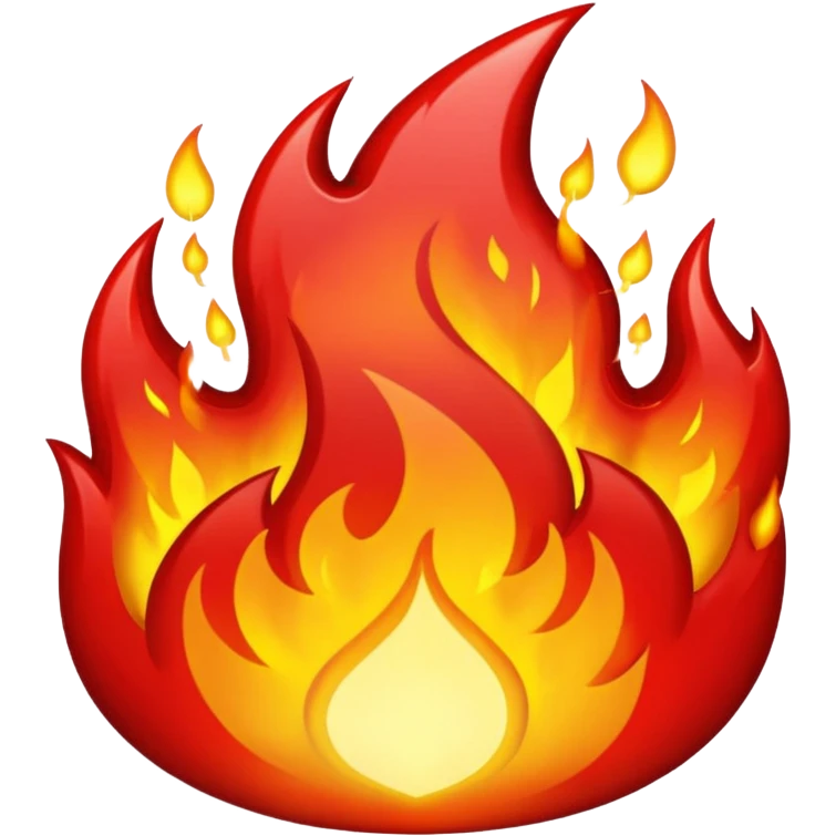 glitter red fire emoji