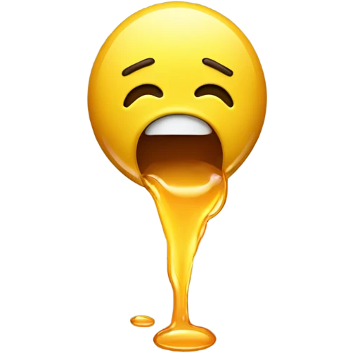 Yellow emoji face vomiting honey  emoji