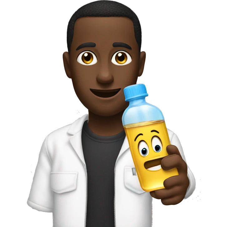 Diddy with a baby oil bottle emoji