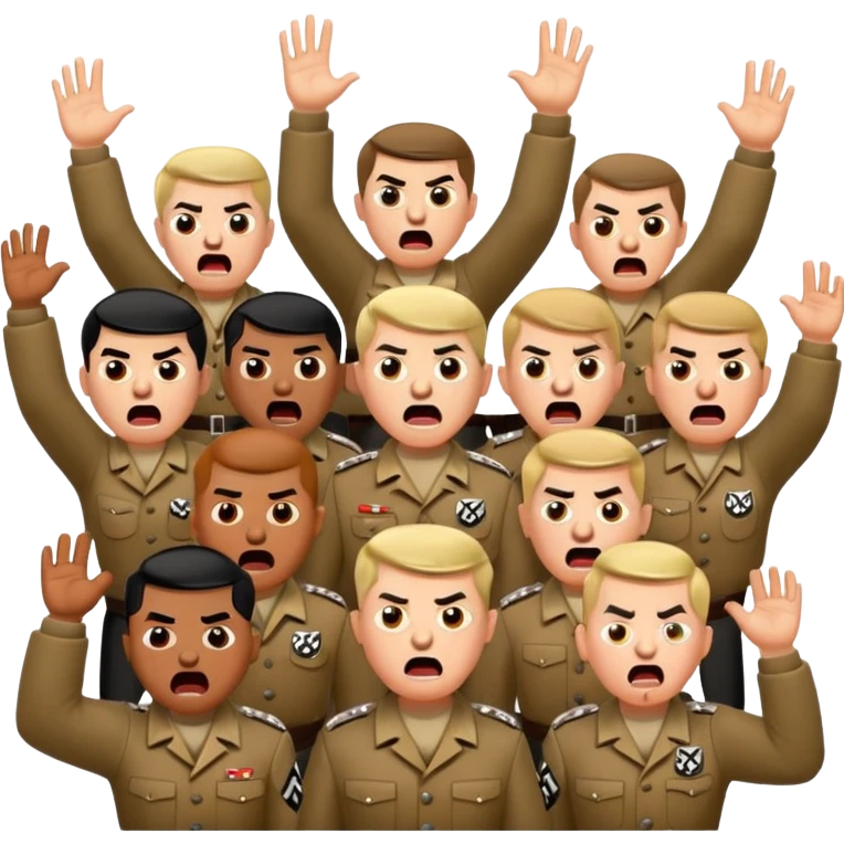Nazis raving emoji