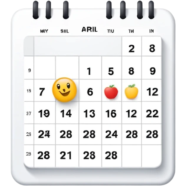 April 2025 calendar emoji