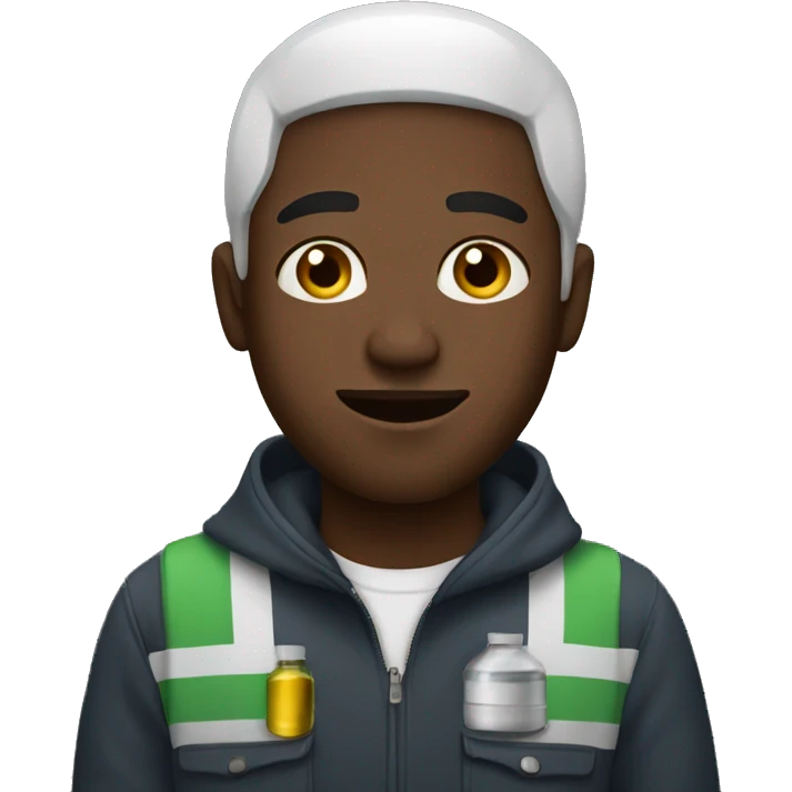 Black male with oil emoji