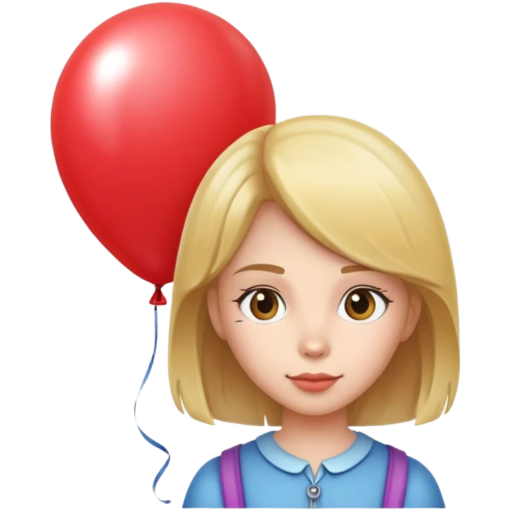 Bambina con il palloncino emoji