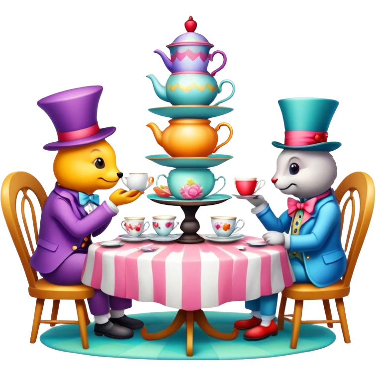 Mad tea party in wonderland emoji