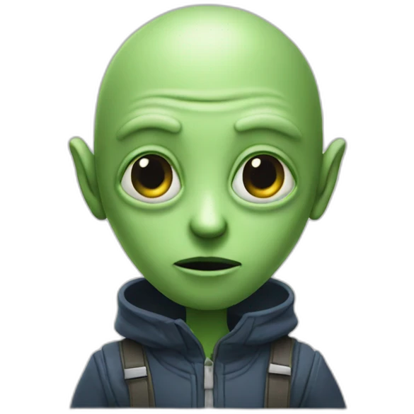 A french alien emoji