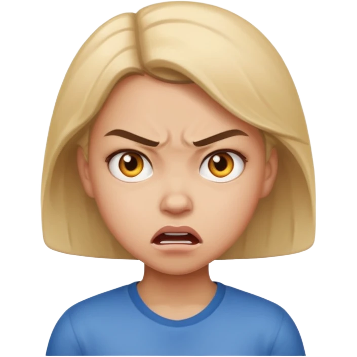 aggressive girl emoji
