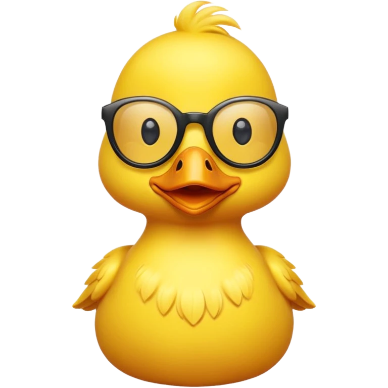 dame un pato amarillo con lentes de sol emoji