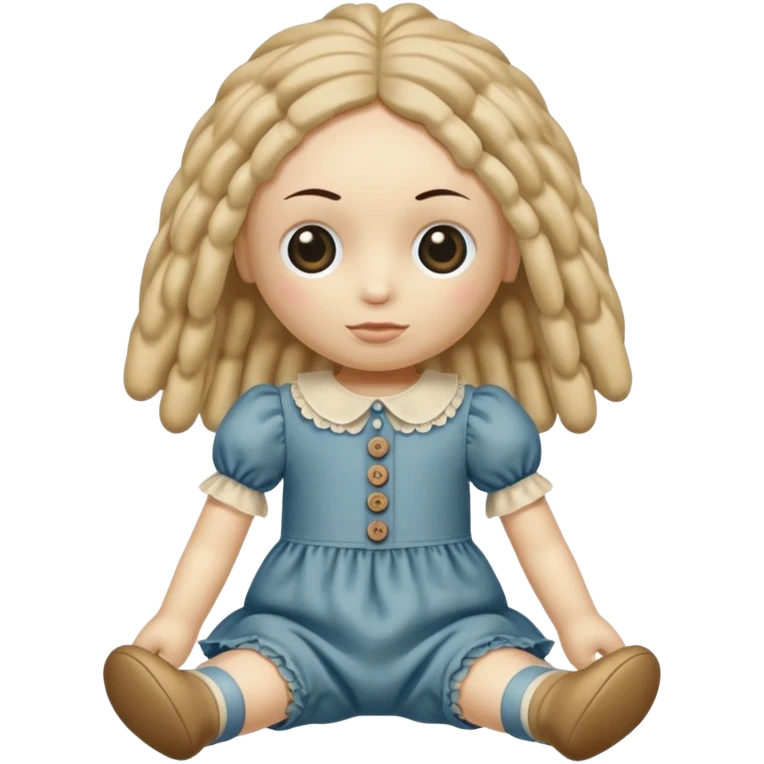 rag doll with button eyes emoji