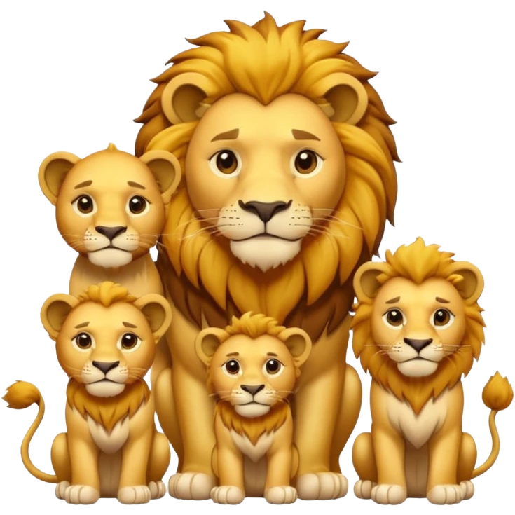 lion family emoji
