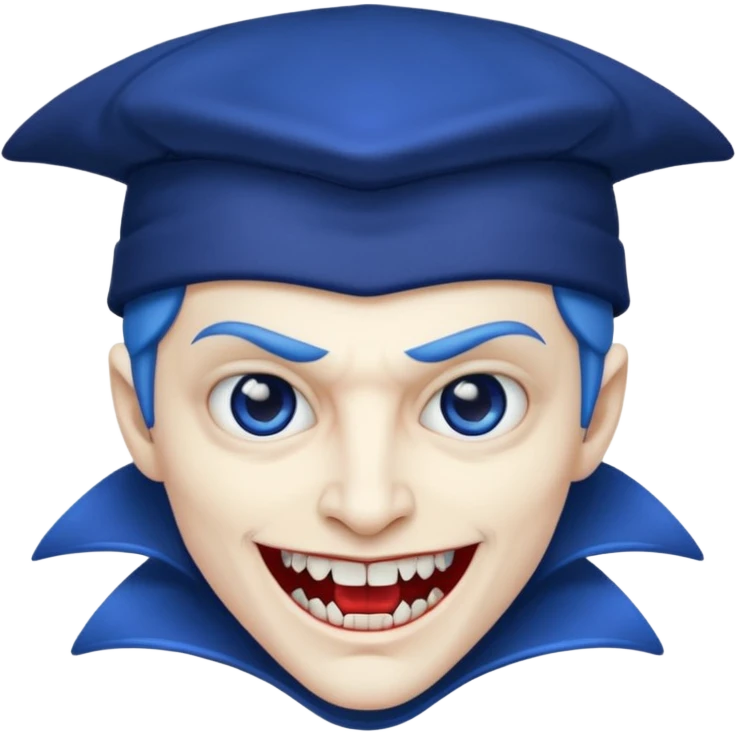 vampire with blue hat emoji