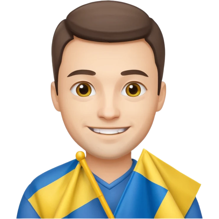 The Ukrainian man with flag emoji